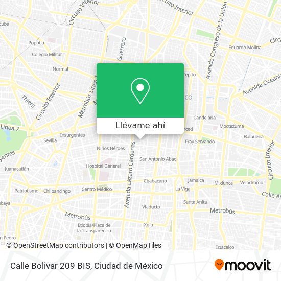 Mapa de Calle Bolivar 209 BIS