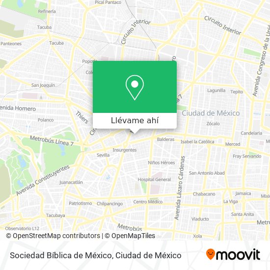 Mapa de Sociedad Bíblica de México