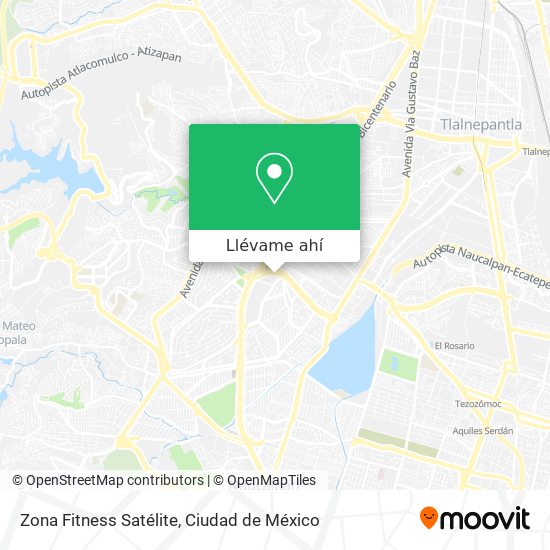 Mapa de Zona Fitness Satélite