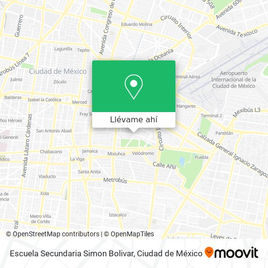 Mapa de Escuela Secundaria Simon Bolivar