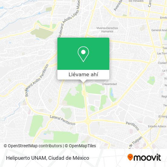 Mapa de Helipuerto UNAM