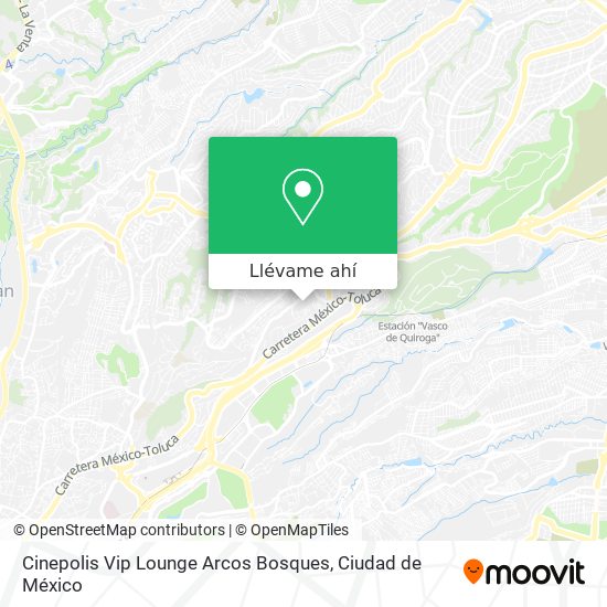 Mapa de Cinepolis Vip Lounge Arcos Bosques