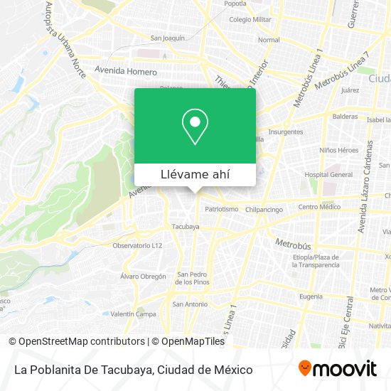 Mapa de La Poblanita De Tacubaya