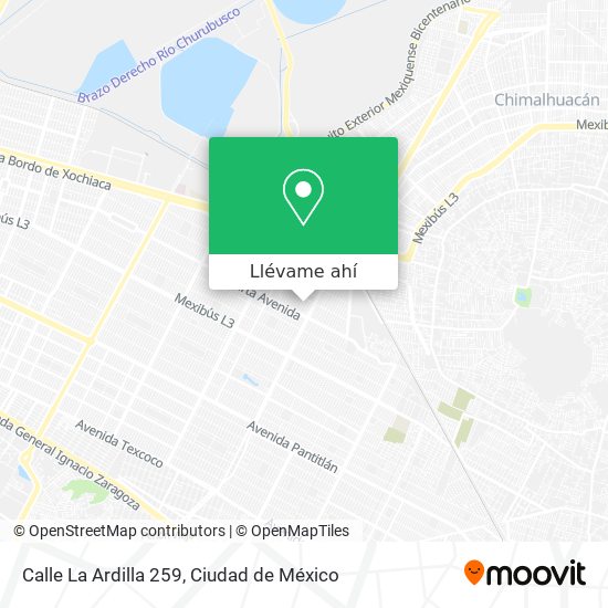 Mapa de Calle La Ardilla 259