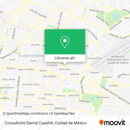 Mapa de Consultorio Dental Cuauhtli