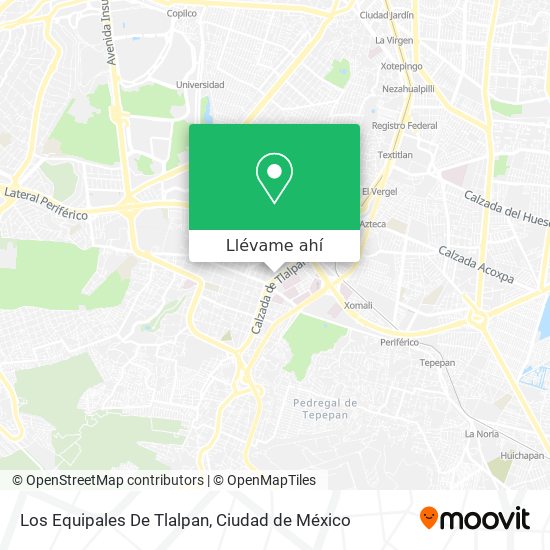 Mapa de Los Equipales De Tlalpan