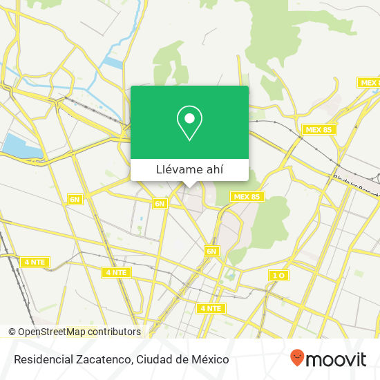 Mapa de Residencial Zacatenco