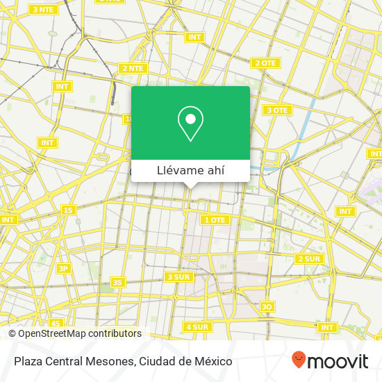 Mapa de Plaza Central Mesones