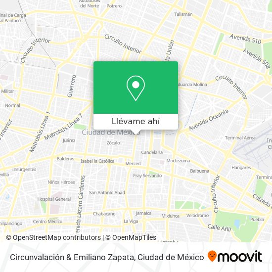 Mapa de Circunvalación & Emiliano Zapata