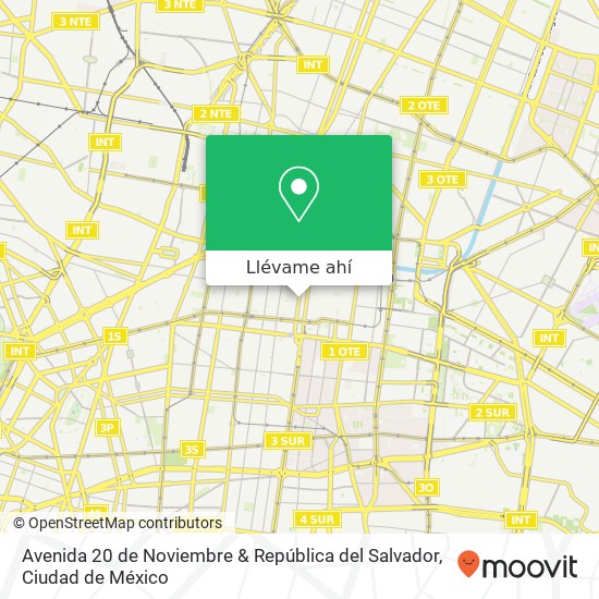 Mapa de Avenida 20 de Noviembre & República del Salvador
