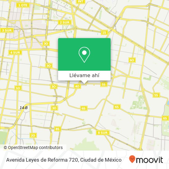Mapa de Avenida Leyes de Reforma 720