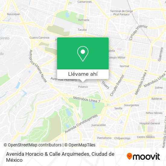 Mapa de Avenida Horacio & Calle Arquímedes