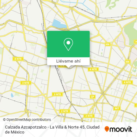 Mapa de Calzada Azcapotzalco - La Villa & Norte 45