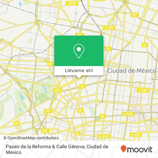Mapa de Paseo de la Reforma & Calle Génova