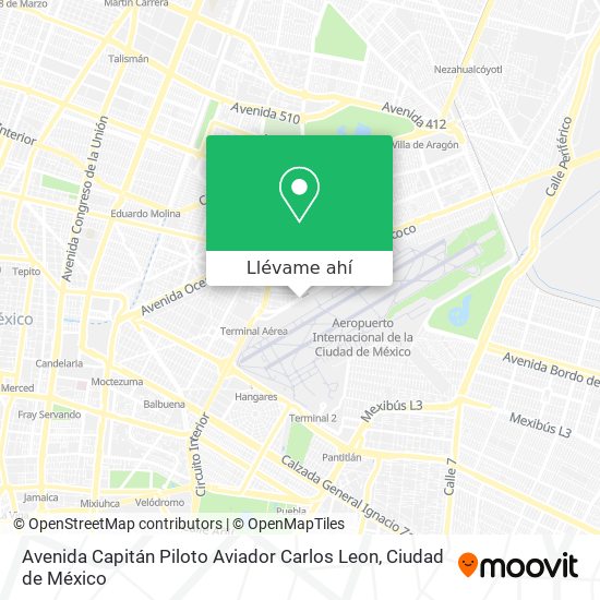 Mapa de Avenida Capitán Piloto Aviador Carlos Leon