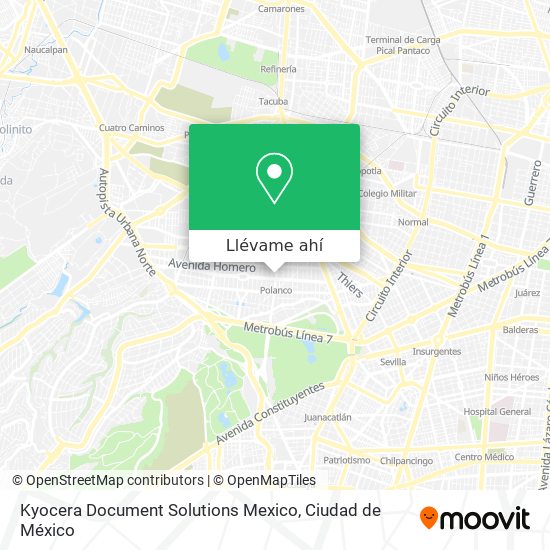 Mapa de Kyocera Document Solutions Mexico