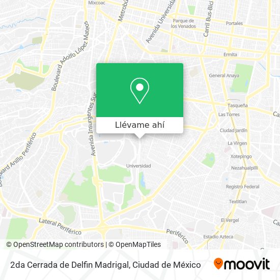 Mapa de 2da Cerrada de Delfin Madrigal