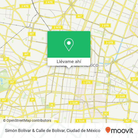 Mapa de Simón Bolívar & Calle de Bolívar