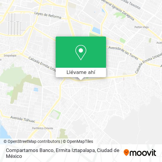 Mapa de Compartamos Banco, Ermita Iztapalapa