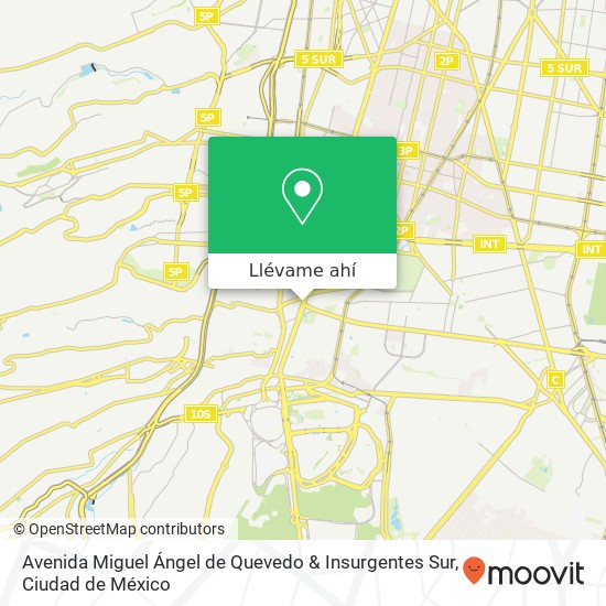 Mapa de Avenida Miguel Ángel de Quevedo & Insurgentes Sur