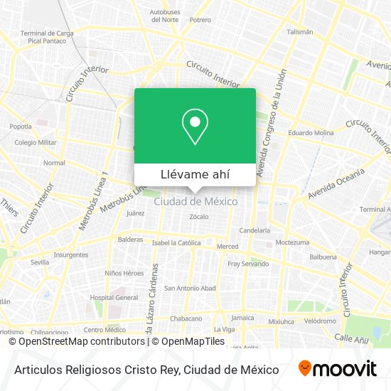 Mapa de Articulos Religiosos Cristo Rey