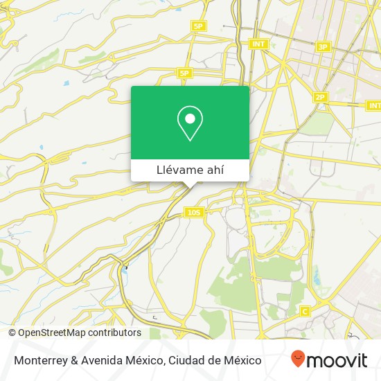 Mapa de Monterrey & Avenida México