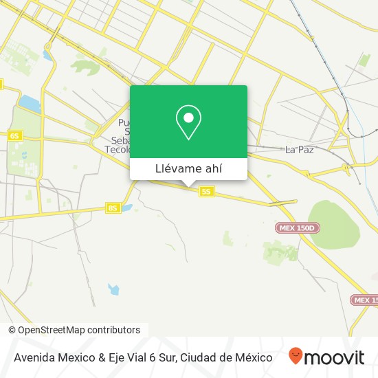 Mapa de Avenida Mexico & Eje Vial 6 Sur
