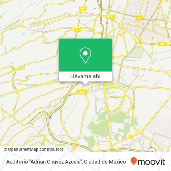Mapa de Auditorio "Adrian Chavez Azuela"