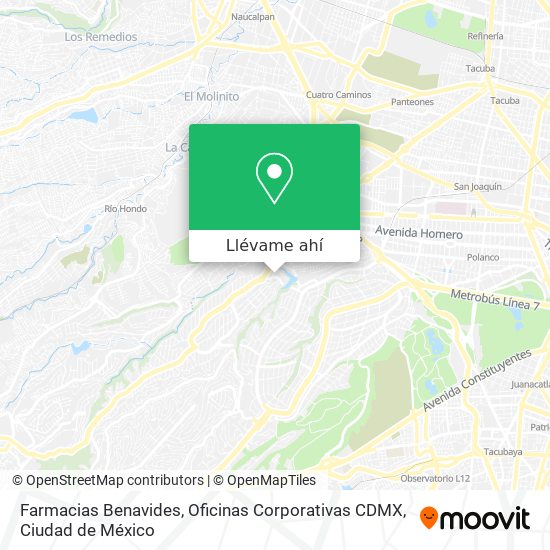 Cómo llegar a Farmacias Benavides, Oficinas Corporativas CDMX en Naucalpan  De Juárez en Autobús o Metro?