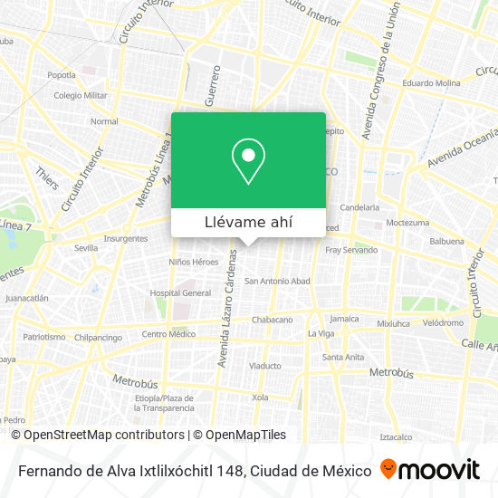 Mapa de Fernando de Alva Ixtlilxóchitl 148