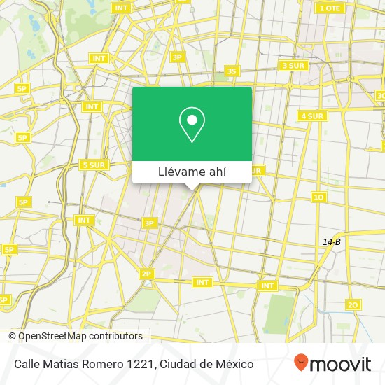Mapa de Calle Matias Romero 1221