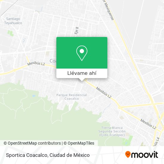 Mapa de Sportica Coacalco