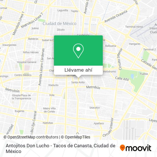 Mapa de Antojitos Don Lucho - Tacos de Canasta