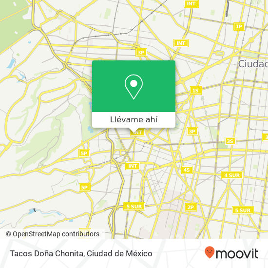 Mapa de Tacos Doña Chonita