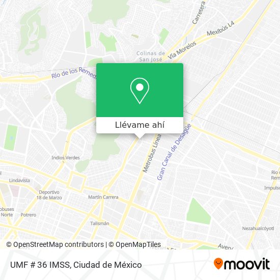 Mapa de UMF # 36 IMSS