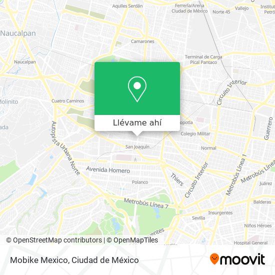 Mapa de Mobike Mexico
