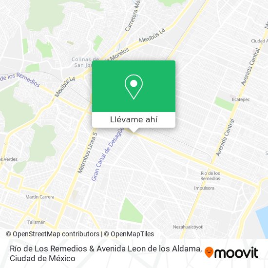 Mapa de Río de Los Remedios & Avenida Leon de los Aldama