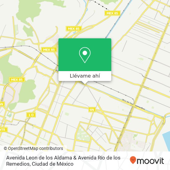 Mapa de Avenida Leon de los Aldama & Avenida Río de los Remedios