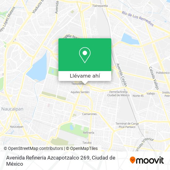 Mapa de Avenida Refinería Azcapotzalco 269