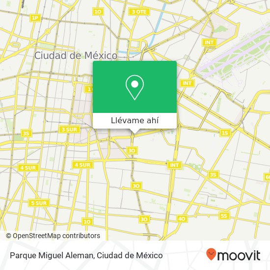 Mapa de Parque Miguel Aleman