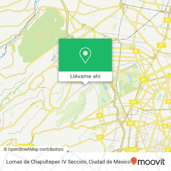 Mapa de Lomas de Chapultepec IV Sección