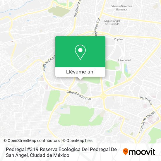 Mapa de Pedregal #319 Reserva Ecológica Del Pedregal De San Ángel