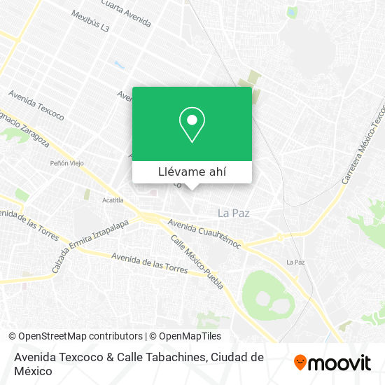 Mapa de Avenida Texcoco & Calle Tabachines