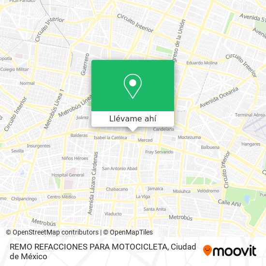 Mapa de REMO REFACCIONES PARA MOTOCICLETA