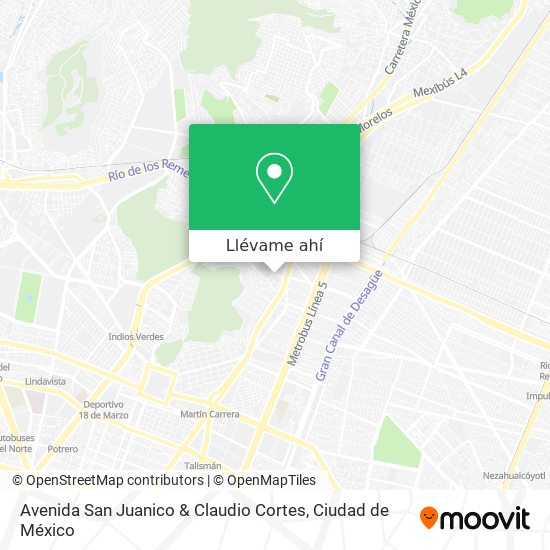 Mapa de Avenida San Juanico & Claudio Cortes