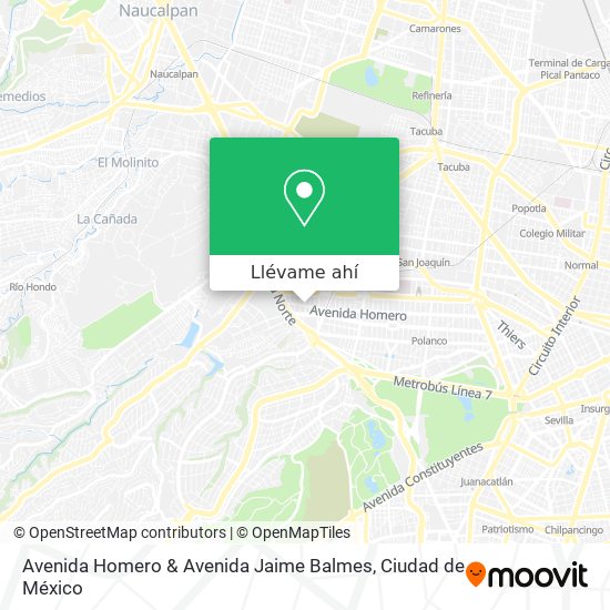 Mapa de Avenida Homero & Avenida Jaime Balmes