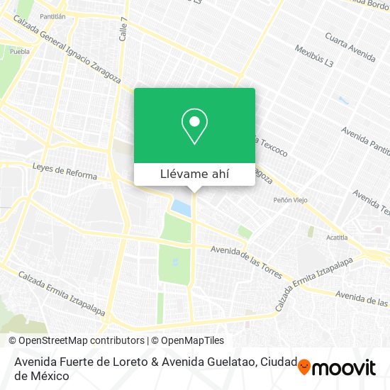 Mapa de Avenida Fuerte de Loreto & Avenida Guelatao