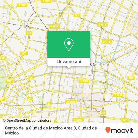 Mapa de Centro de la Ciudad de Mexico Area 8