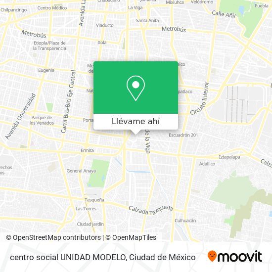 Mapa de centro social UNIDAD MODELO