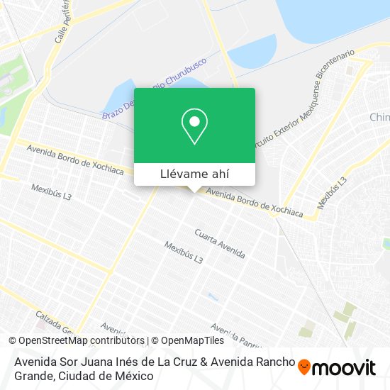 Mapa de Avenida Sor Juana Inés de La Cruz & Avenida Rancho Grande